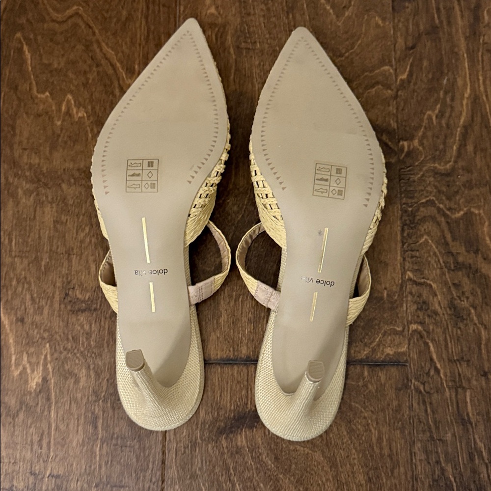 Dolce Vita Tan Woven Heels fit a size 10 - Picture 4 of 5